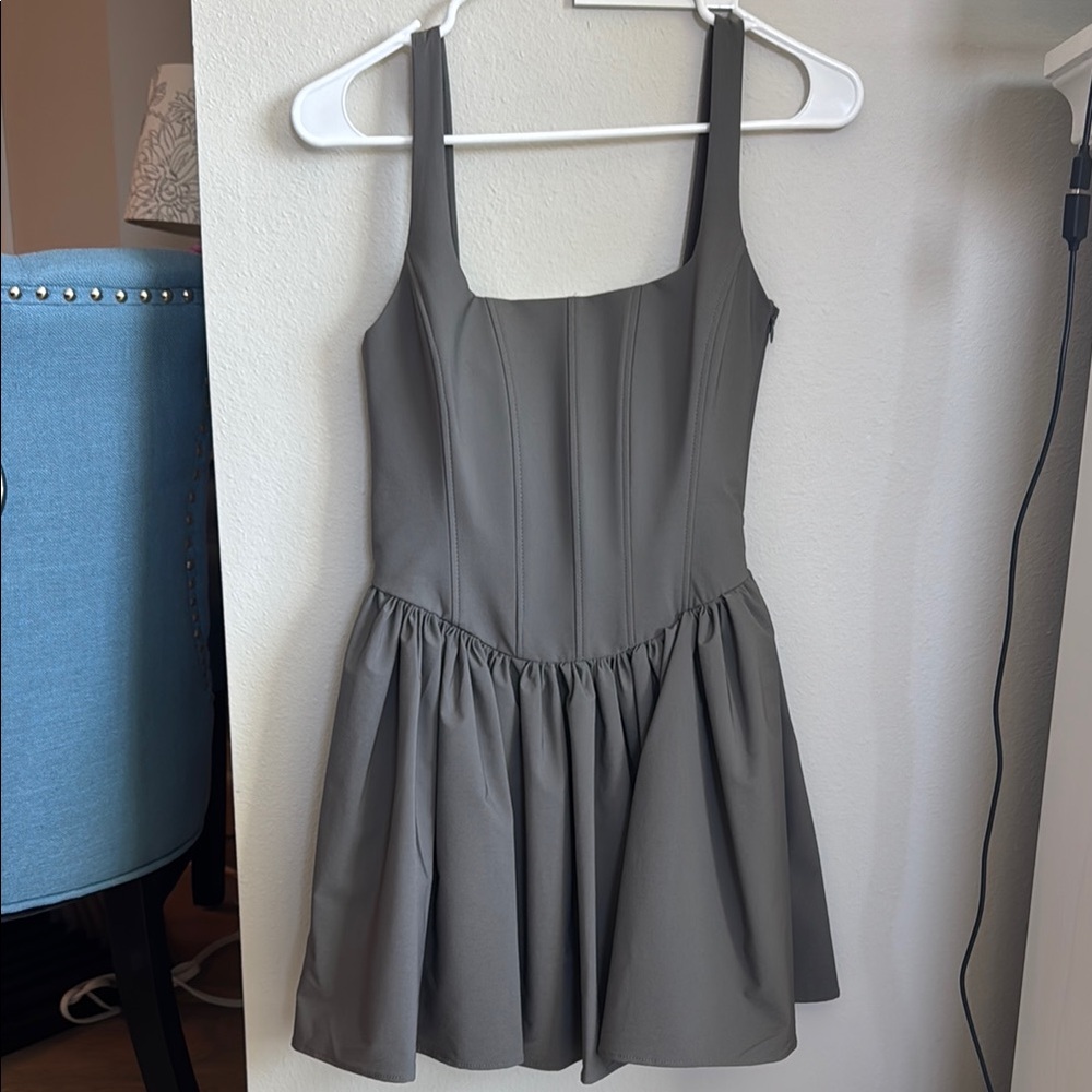 Stylish Gray Sleeveless Dress